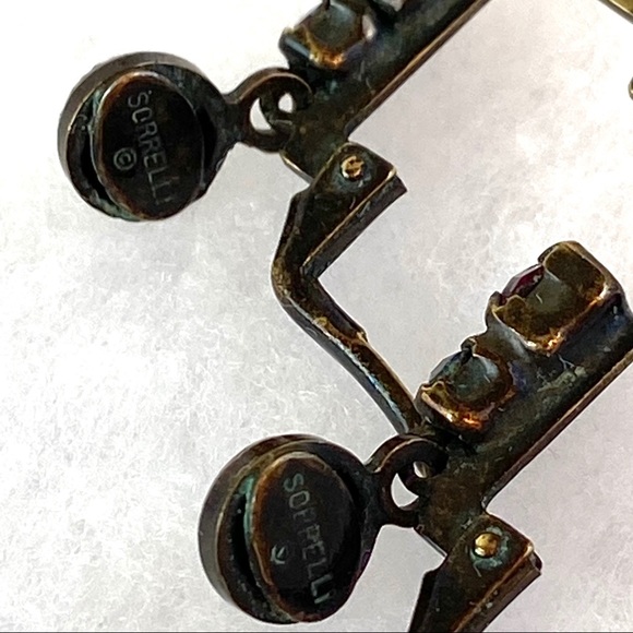 Sorrelli Red and Blue Crystal Earrings - Picture 9 of 13